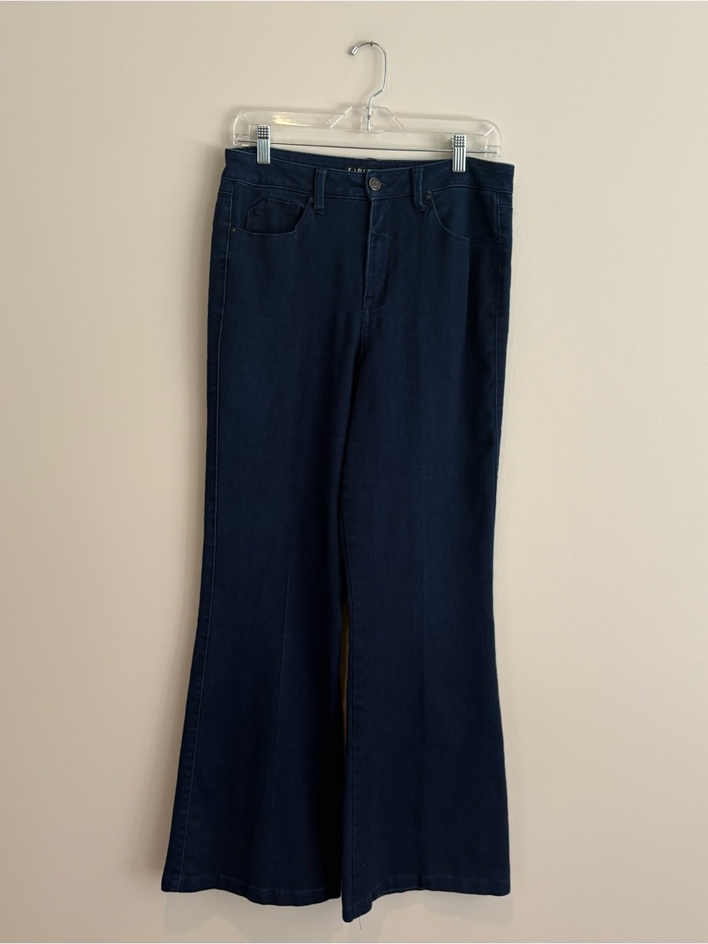 Fade to Blue High-Rise Dark Blue Wide-Leg Flared Women's Denim Size 10